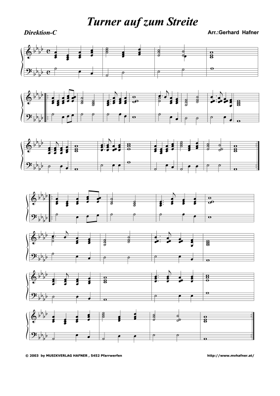 Product gallery: Page 1 of 11 Turner auf zum Streite, , (large wind orchestra)