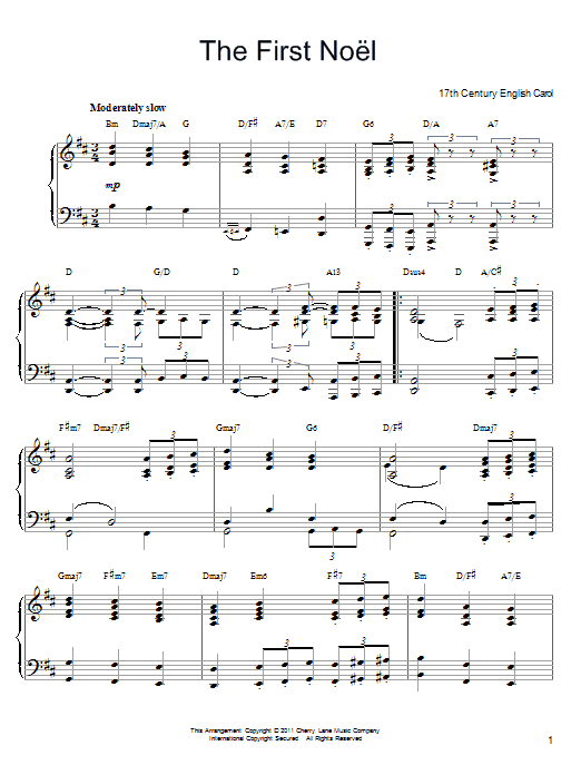 Product gallery: Page 1 of 1 The First Noel [Gospel version], 17th Century English Carol