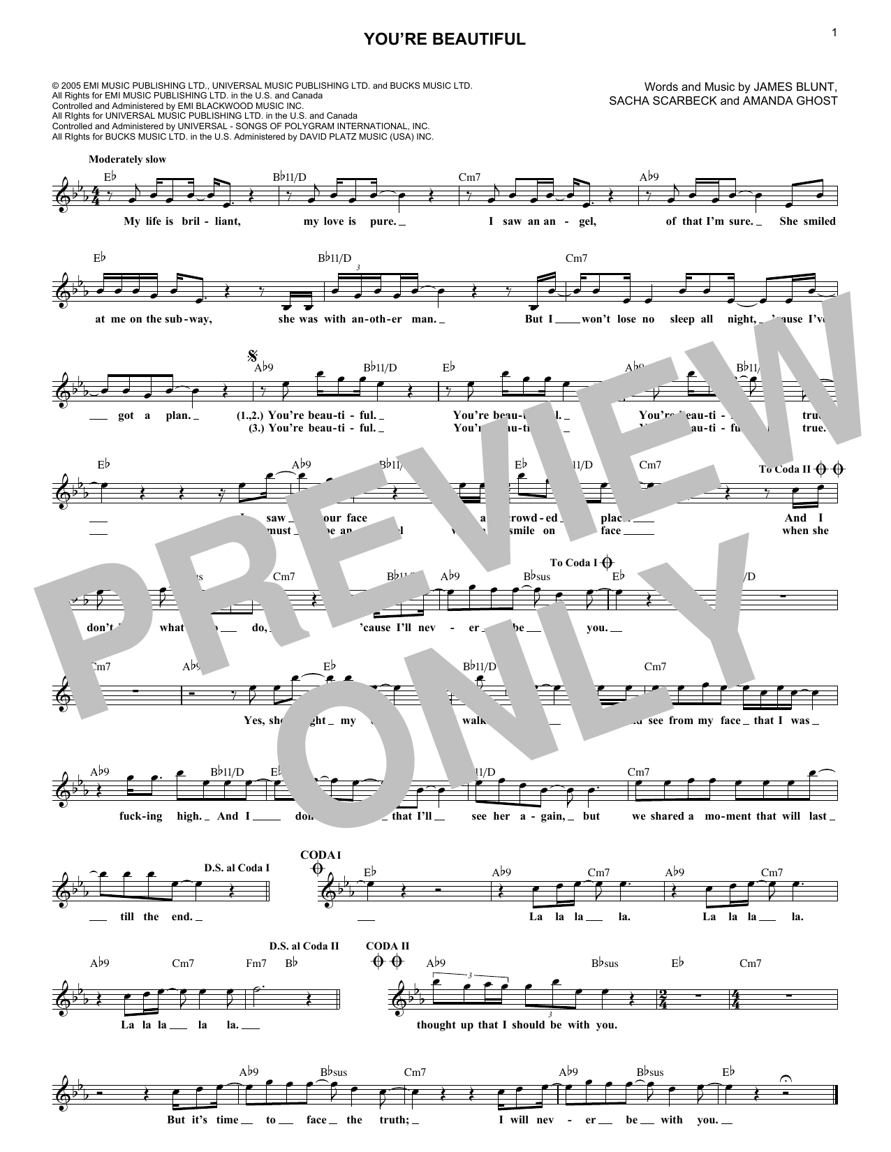 Produktgalerie: Seite 1 von 1 You're Beautiful, James Blunt