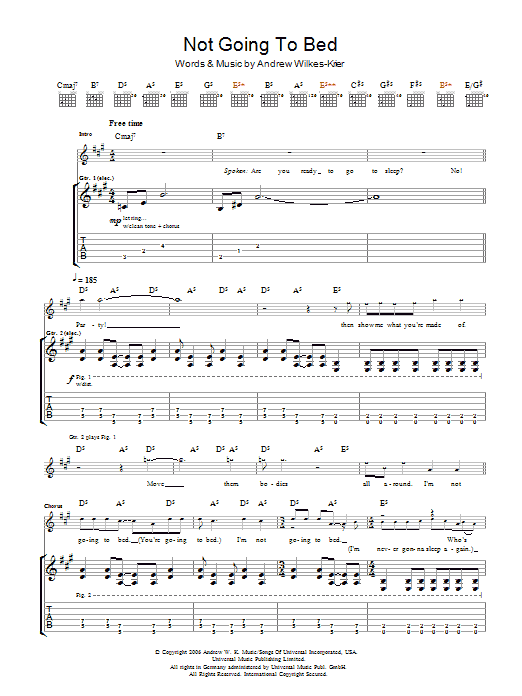 Produktgalerie: Seite 1 von 1 Not Going To Bed, Andrew W.K., Gitarre