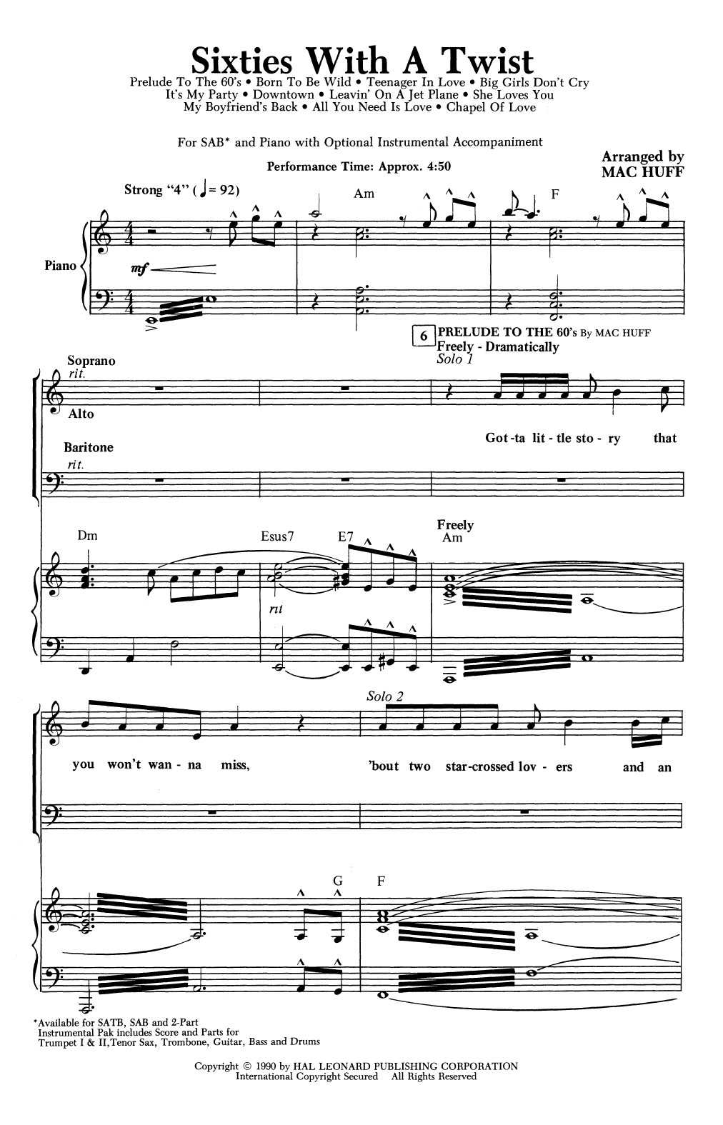 Produktgalerie: Seite 1 von 1 Sixties With A Twist (Medley), Mac Huff, Chor