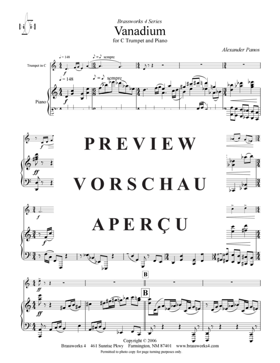 Produktgalerie: Seite 6 von 10 Vanadium , , (Trompete + Klavier)