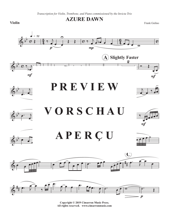 Product gallery: Page 12 of 15 Azure Dawn , , (Violin, Posaune + Klavier)