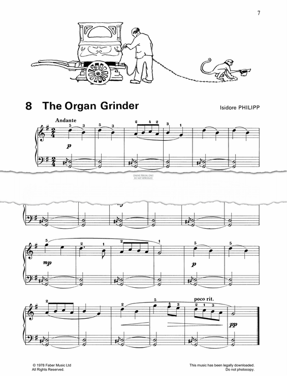 Produktgalerie: Seite 1 von 1 The Organ Grinder, Isidor Philipp, Klavier