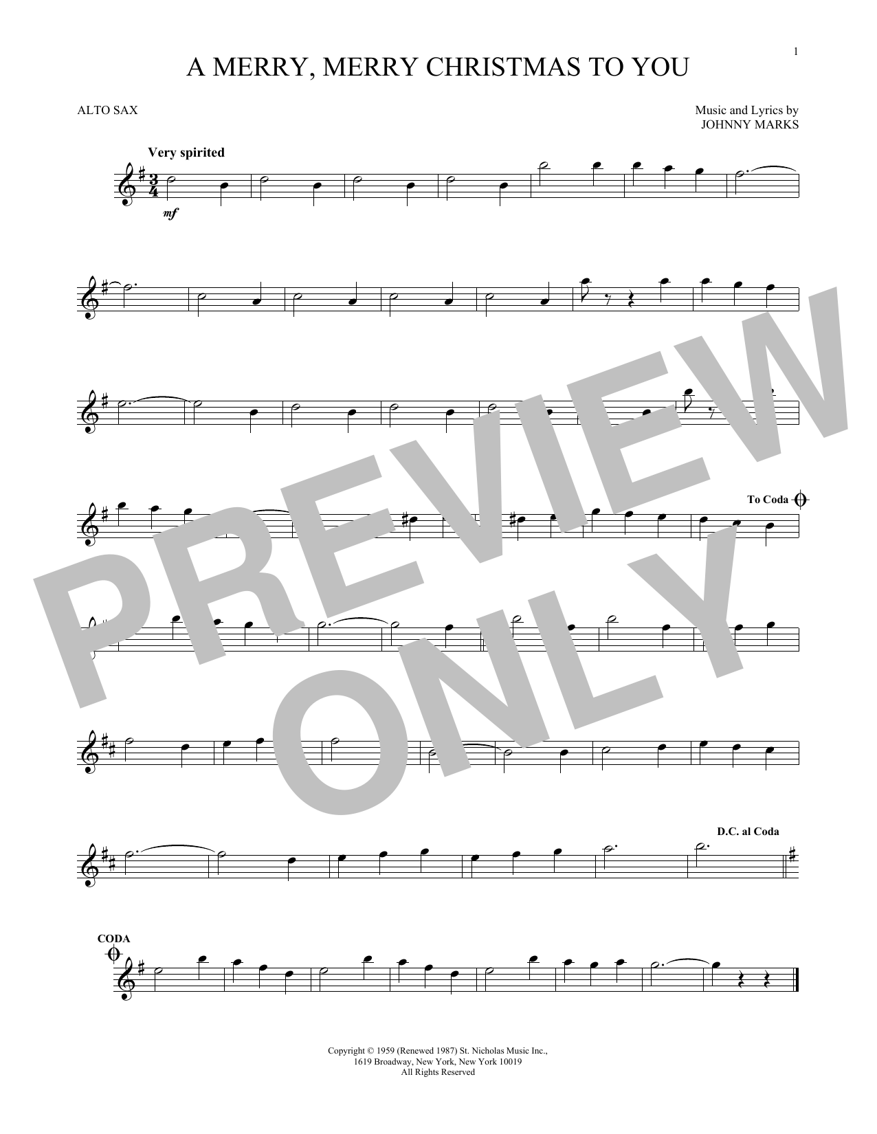 Product gallery: Page 1 of 1 A Merry, Merry Christmas To You, Johnny Marks