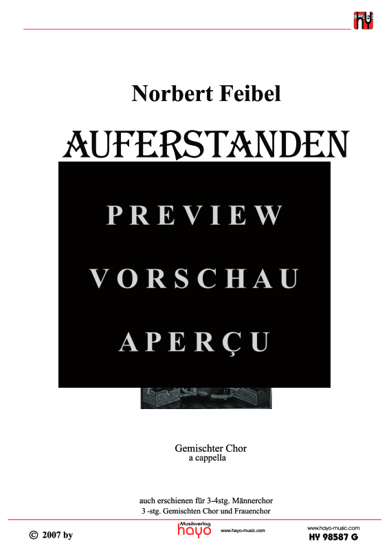 gallery: Auferstanden ist der Herr, , (Gemischter Chor)