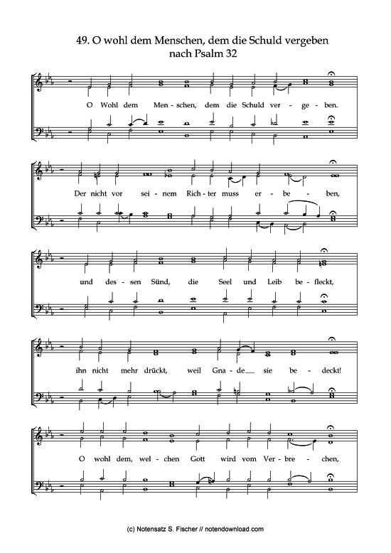 Product picture to: O wohl dem Menschen, dem die Schuld vergeben Psalme des Kantons Schaffhausen (1867)