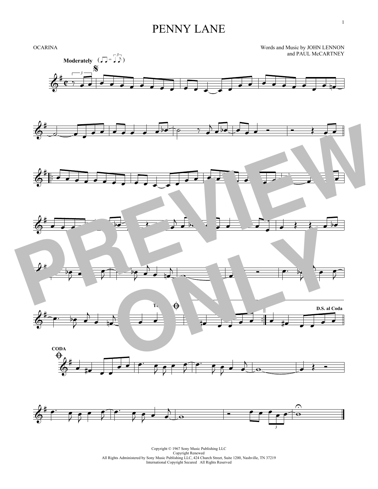 Product gallery: Page 1 of 1 Penny Lane, The Beatles