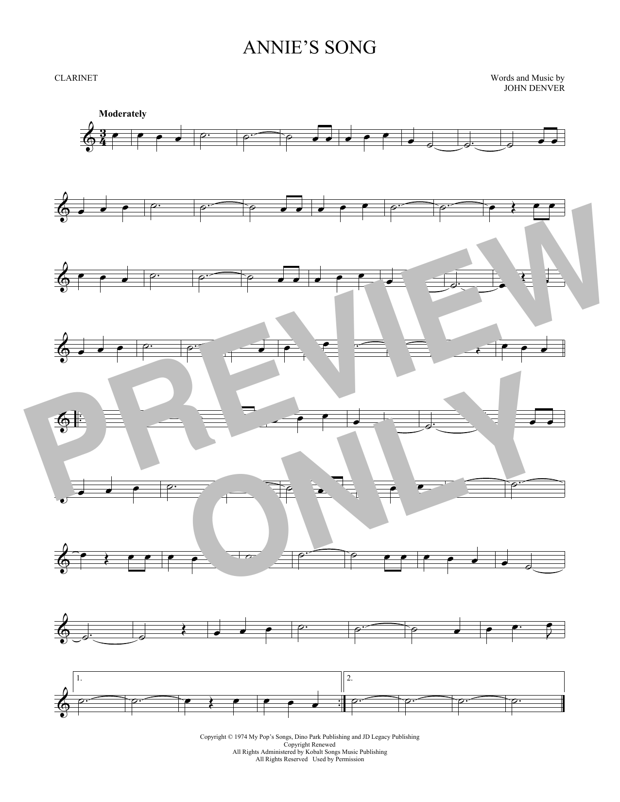 Product gallery: Page 1 of 1 Annie's Song, John Denver