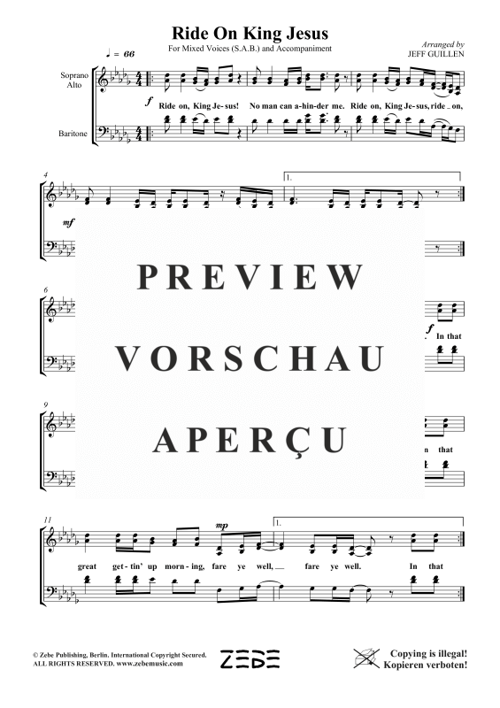 Produktgalerie: Seite 3 von 11 Ride On King Jesus, , Gemischter Chor SAB und Klavier