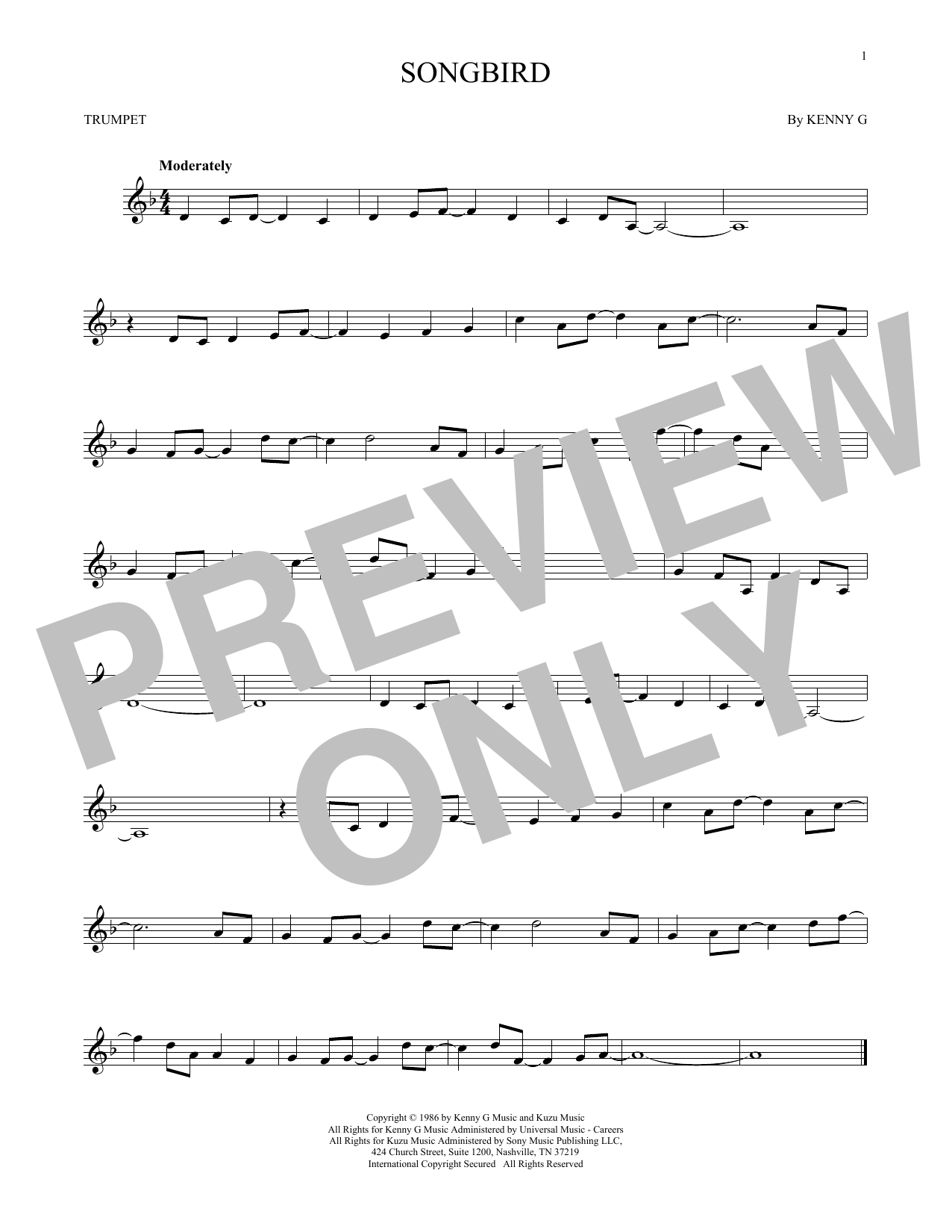 Produktgalerie: Seite 1 von 1 Songbird, Kenny G, Trompete