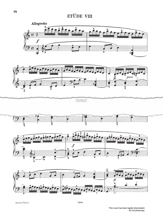 Product picture to: Etüde VIII (from 24 Etüden, Opus 29)