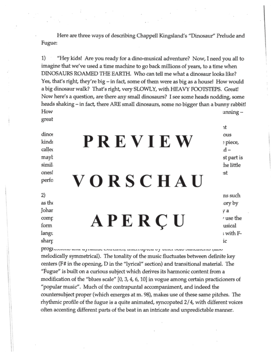 Product gallery: Page 4 of 21 Dinosaur Prelude and Fugue , , (Tuba Quartett EETT)