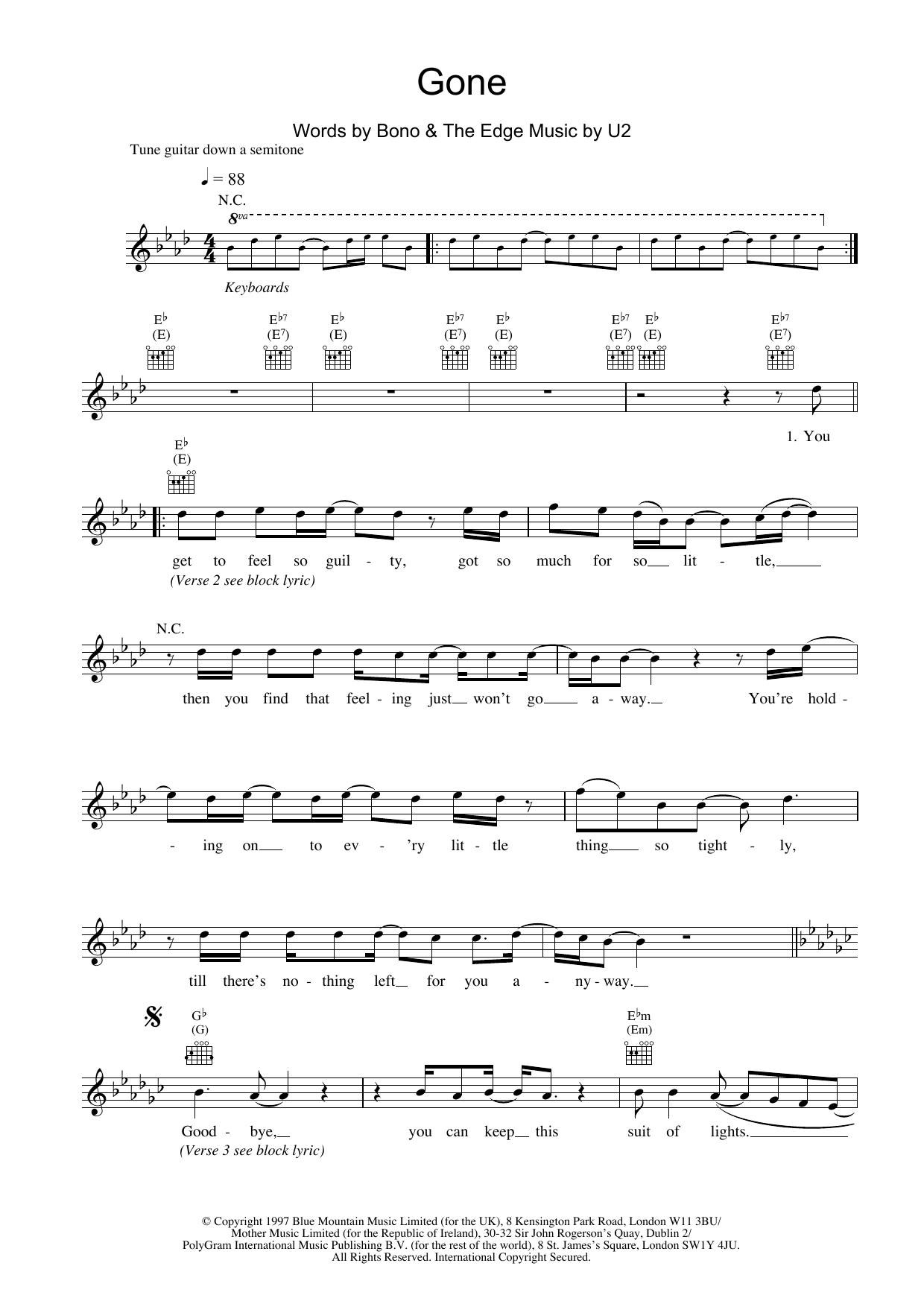 Produktgalerie: Seite 1 von 1 Gone, U2, Melodieinstrument