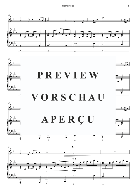 gallery: Homestead - Gentle Melodies for Weddings, Church, and Other Occasions, , Trompete in B und Klavier