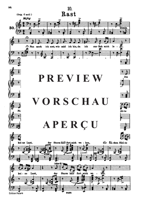 gallery: Rast D.911-10 (Winterreise) , ,  (Gesang tief + Klavier)
