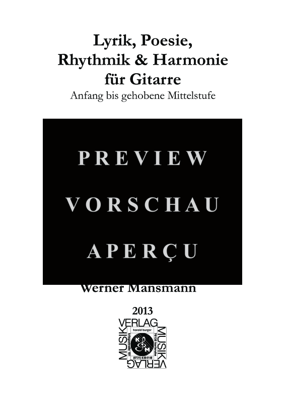 gallery: Lyrik, Poesie, Rhythmik & Harmonie für Gitarre, , Gitarre Solo