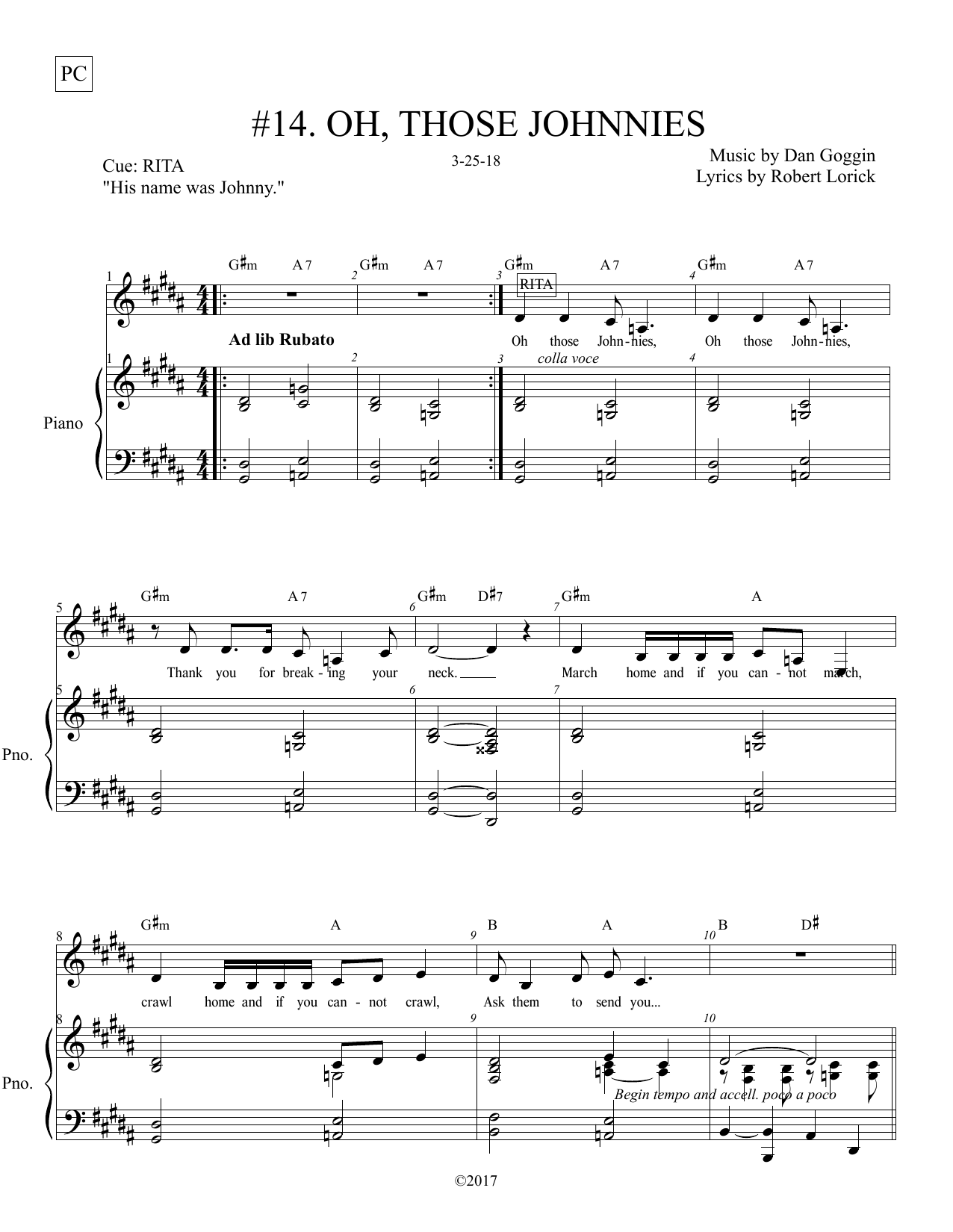 Product picture to: Oh, Those Johnnies (from Johnny Manhattan: A New Musical)