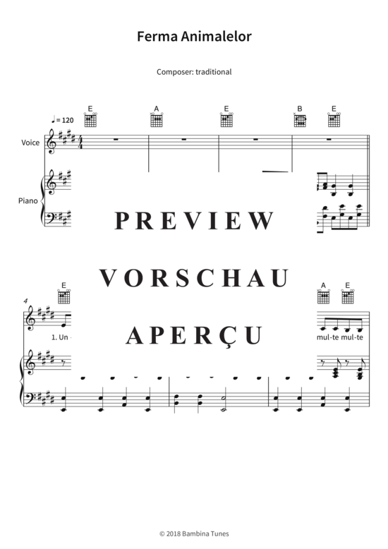 Produktgalerie: Seite 4 von 6 Ferma Animalelor, , (Gesang + Klavier, Gitarre)