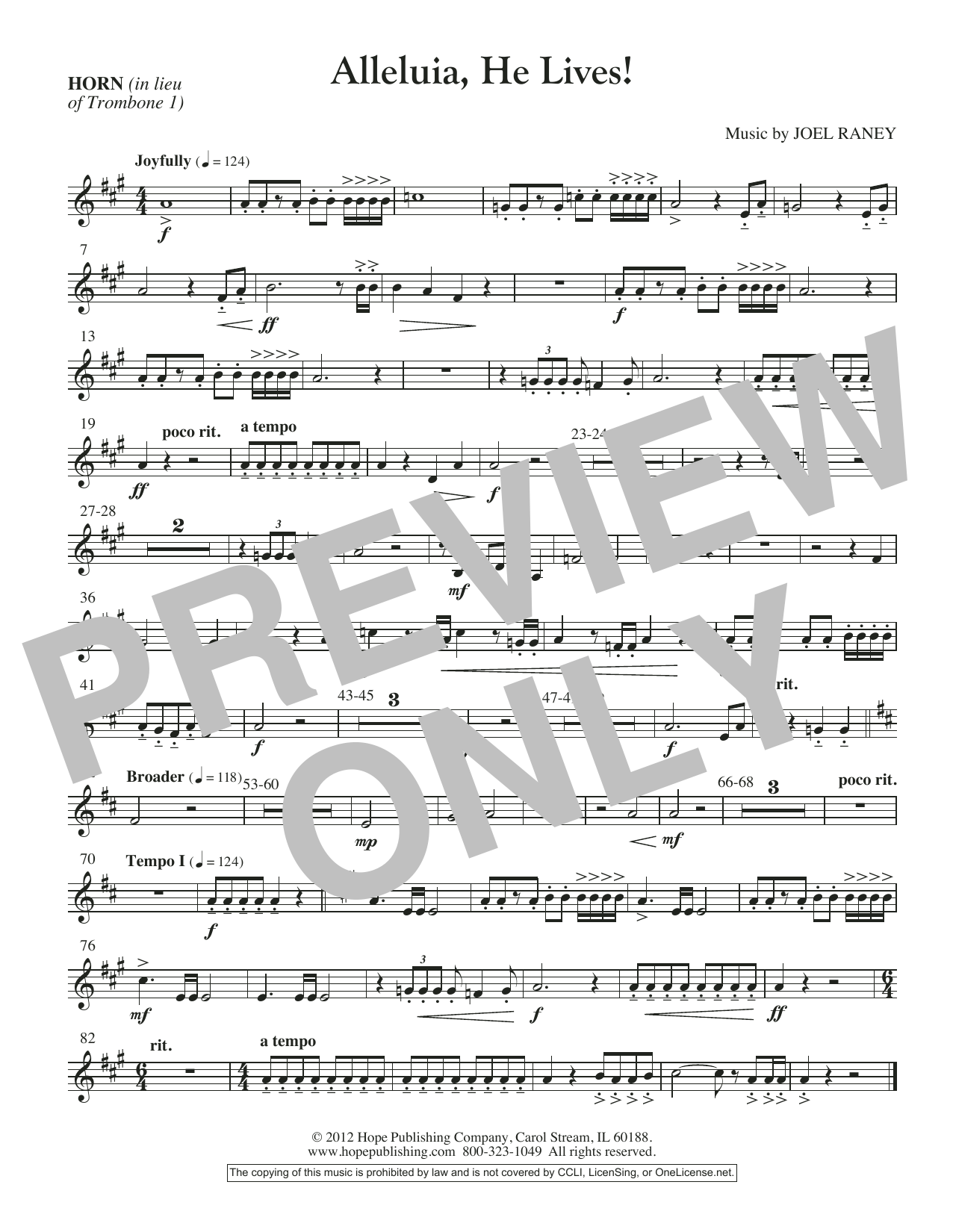 Produktbild zu: Alleluia, He Lives - Flugelhorn Solo
