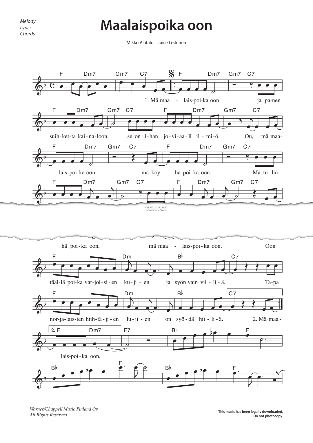 Product gallery: Page 1 of 1 Maalaispoika oon, Mikko Alatalo