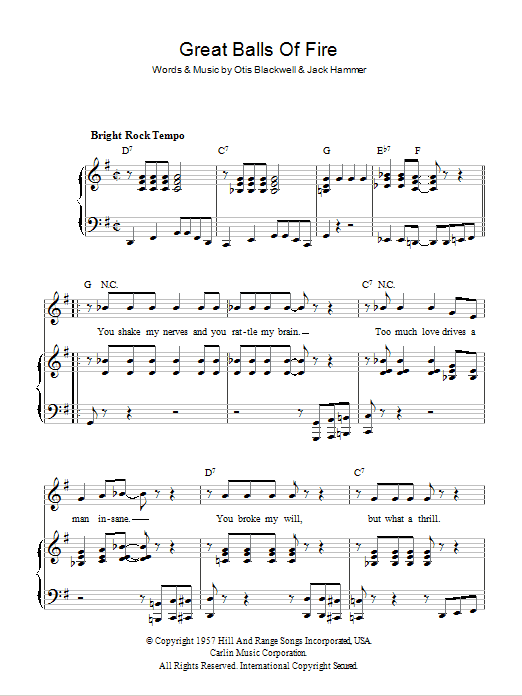 Produktgalerie: Seite 1 von 1 Great Balls Of Fire, Jerry Lee Lewis, Gesang, Gitarre, Klavier