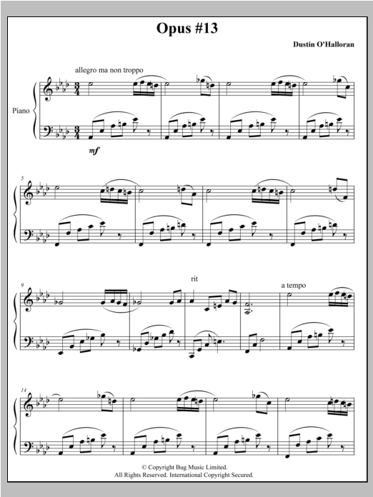 Product gallery: Page 1 of 1 Opus 13, Dustin O'Halloran