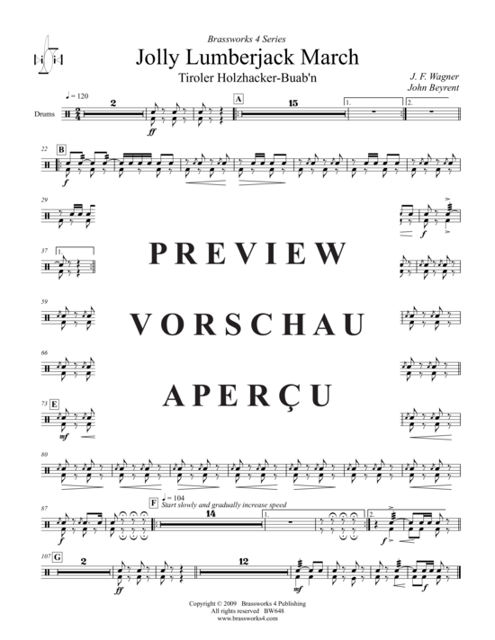 Product gallery: Page 17 of 21 Jolly Lumberjack March , , (Brass Ensemble)