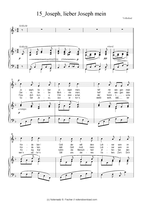 gallery: Joseph, lieber Joseph mein , , (Klavier + Gesang)