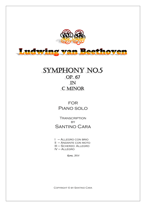 Produktbild zu: Symphony No.5 in C minor Op.67 for piano - Full ScoreLudwig van Beethoven