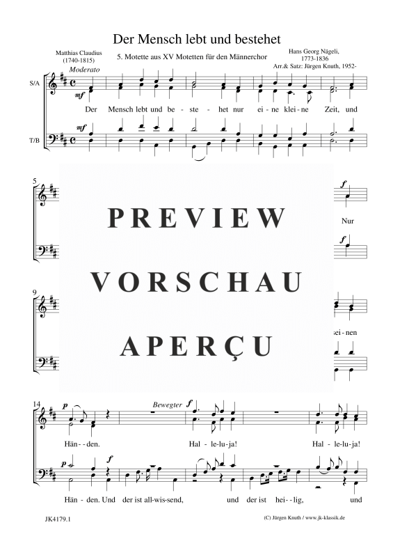 gallery: Der Mensch lebt und bestehet (Motette), , Gemischter Chor