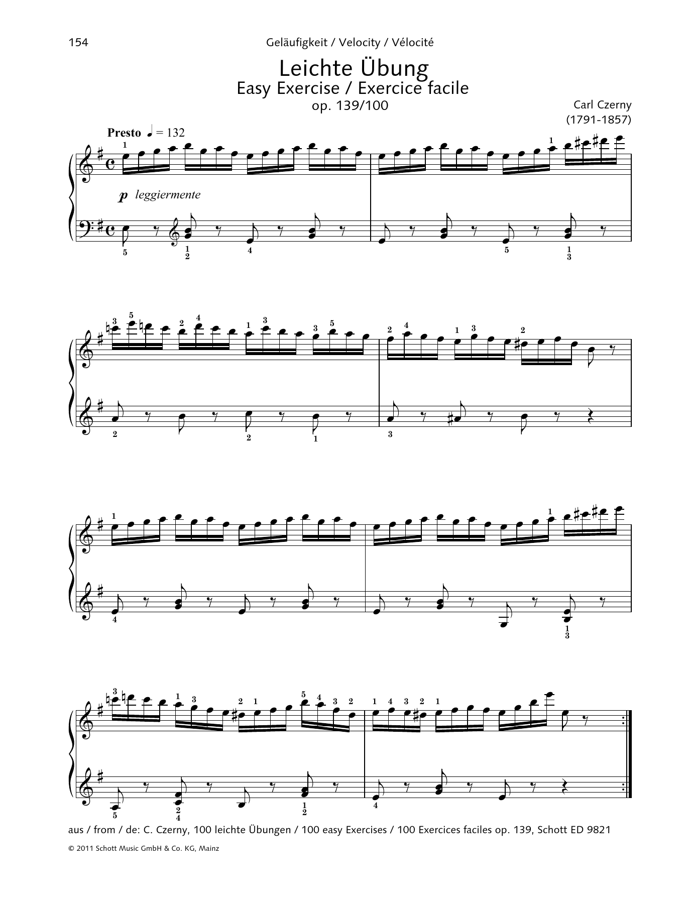 Product gallery: Page 1 of 1 Easy Exercise, Carl Czerny