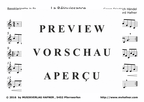 Product gallery: Page 10 of 10 Feuerwerksmusik - La Réjouissance, , (Clarinet Quintet)