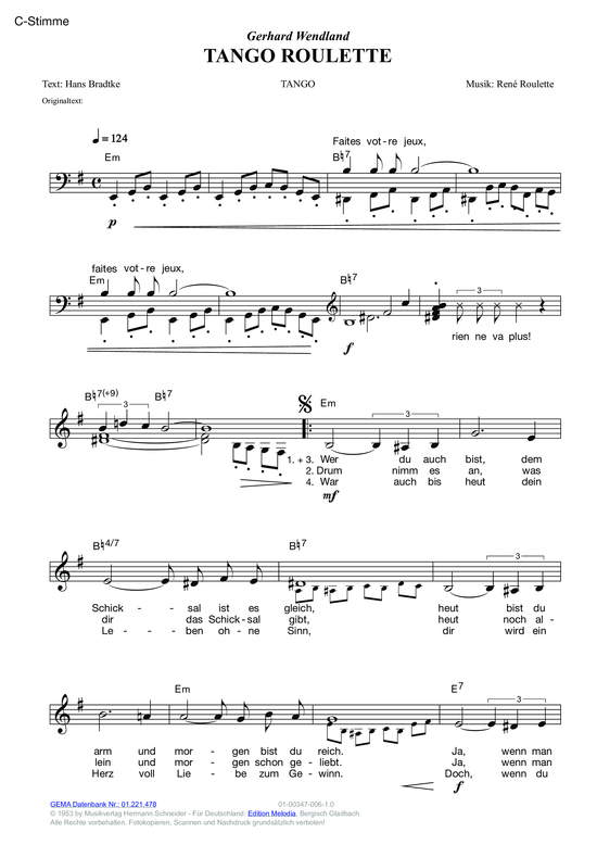 Produktbild zu: Tango Roulette Gerhard Wendland