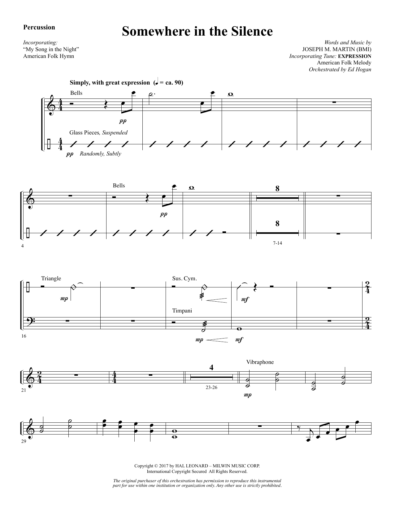 Produktgalerie: Seite 1 von 1 Somewhere in the Silence - Percussion, Joseph M. Martin, Chor