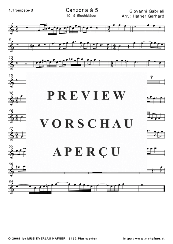 Produktgalerie: Seite 5 von 11 Canzona à 5, , (Blechbläser Quintett)