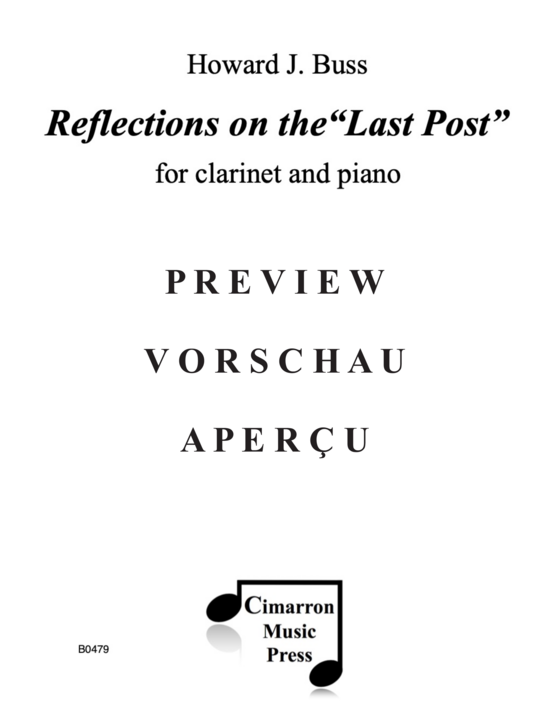 gallery: Reflections on the Last Post , , (Klarinette und Klavier)