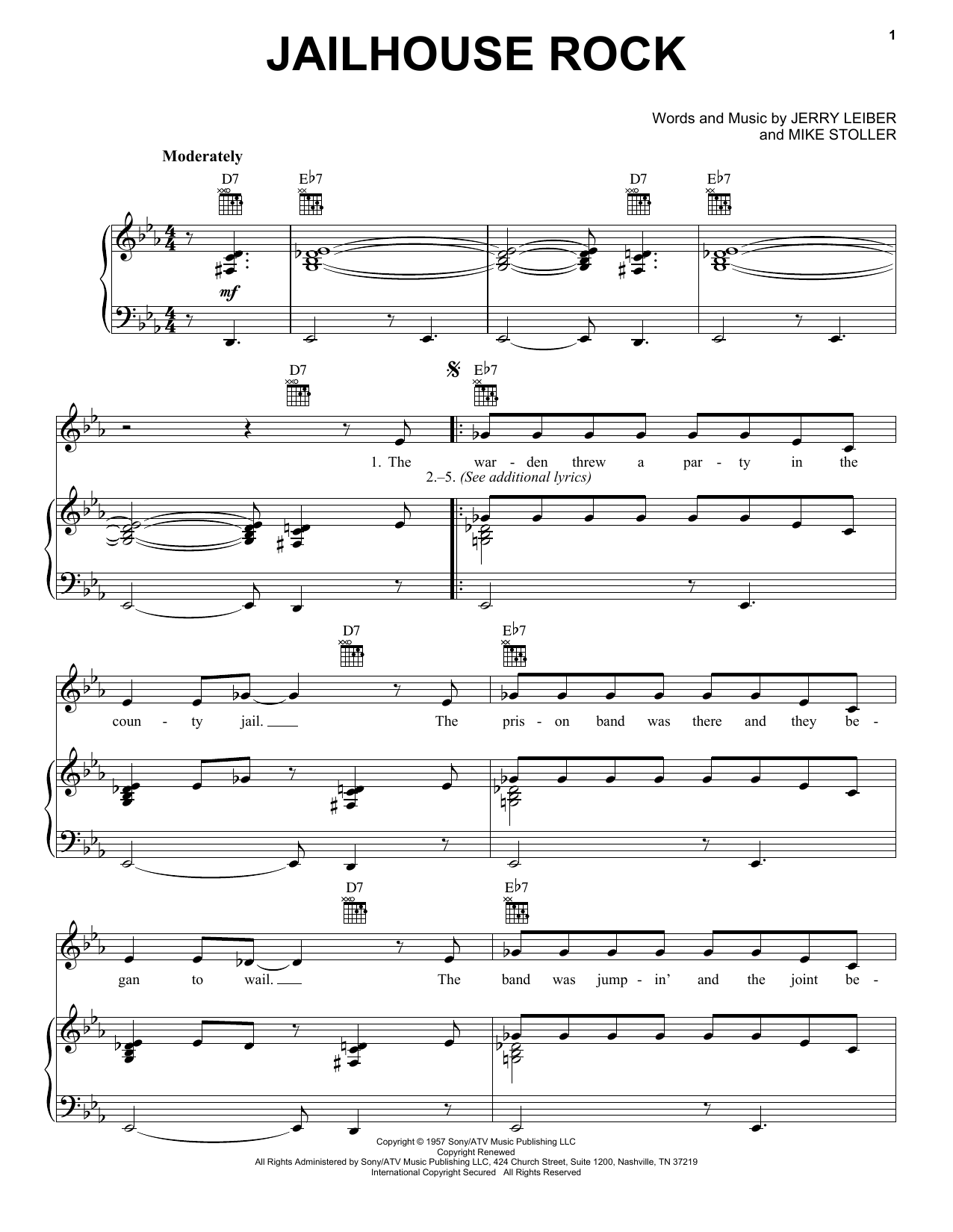 Produktgalerie: Seite 1 von 1 Jailhouse Rock, Elvis Presley, Gesang, Gitarre, Klavier