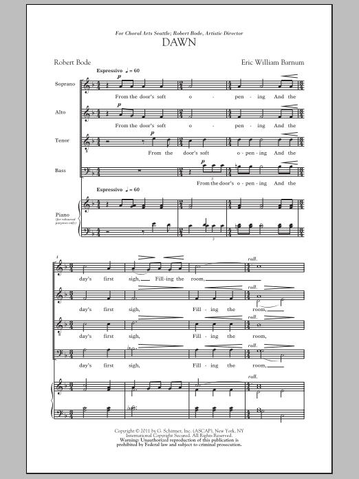 Produktgalerie: Seite 1 von 1 Dawn, Eric William Barnum, Chor
