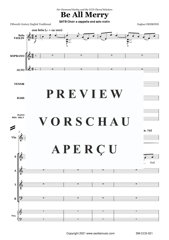 Produktgalerie: Seite 2 von 11 Be all Merry, , Violine Solo und Gemischter Chor