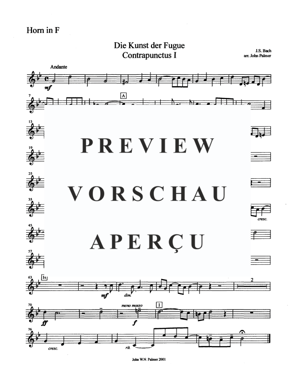 Produktgalerie: Seite 10 von 11 Contrapunctus No. 1, , Blechbläser Quintett