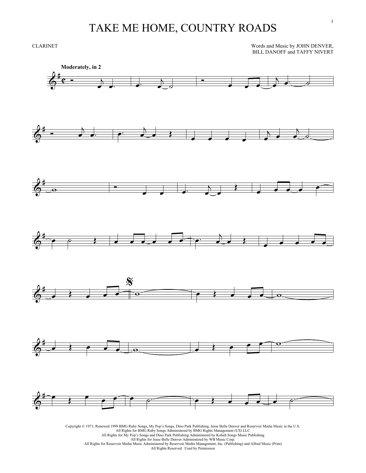 Product gallery: Page 1 of 1 Take Me Home, Country Roads, John Denver