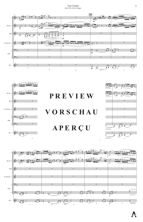 Produktgalerie: Seite 5 von 20 Vier Kanon aus Kunst der Fuge , , (Concert Band)