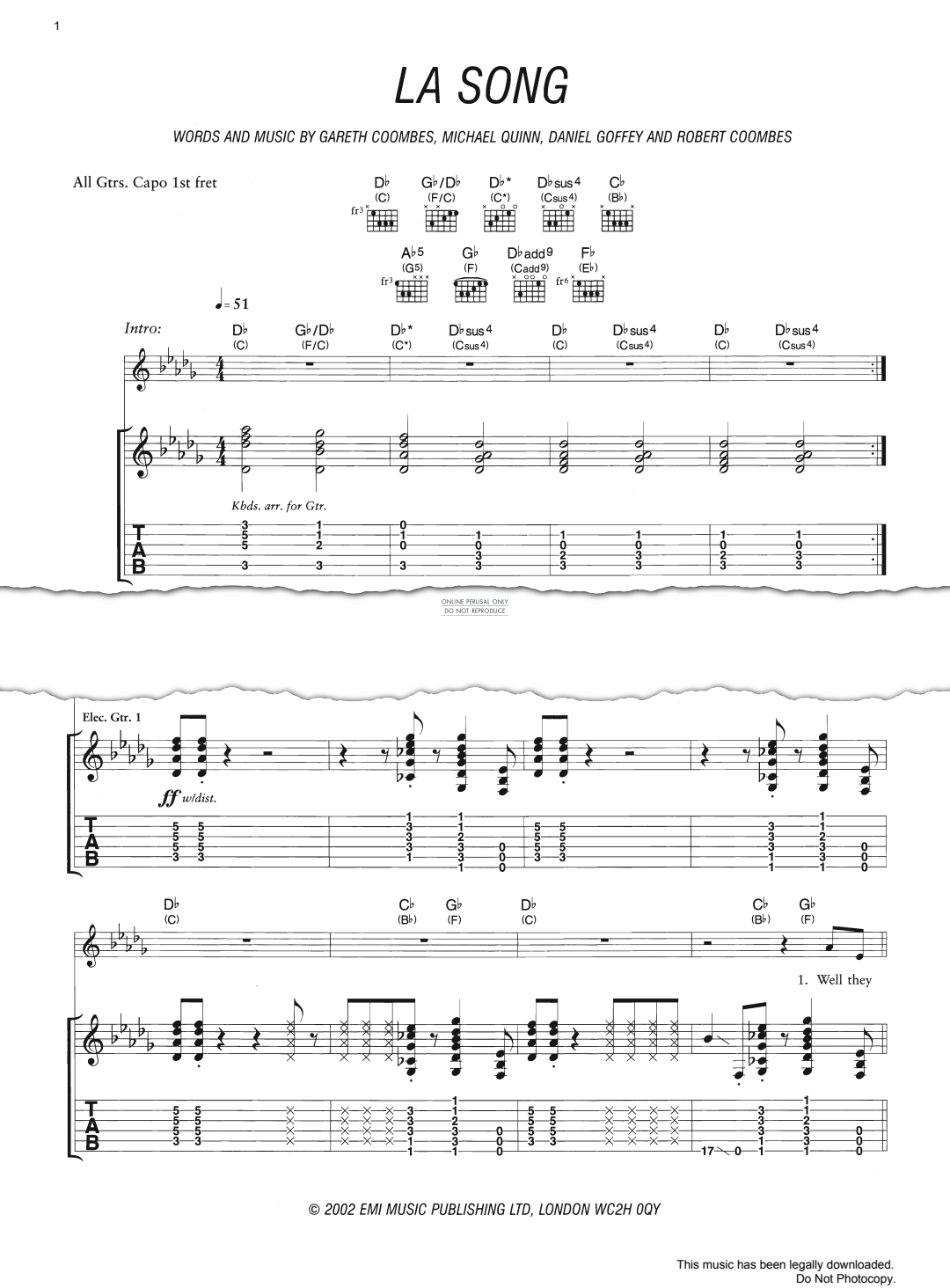 Product gallery: Page 1 of 1 LA Song, Supergrass