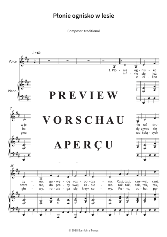 Produktgalerie: Seite 4 von 5 Plonie ognisko w lesie, , (Gesang + Klavier)