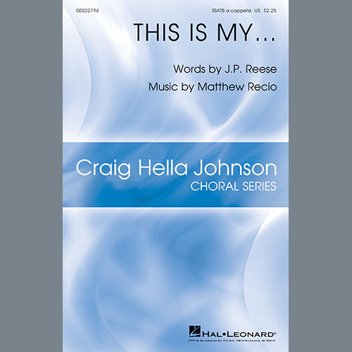 cover: This Is My..., J.P. Reese and Matthew Recio, Chor