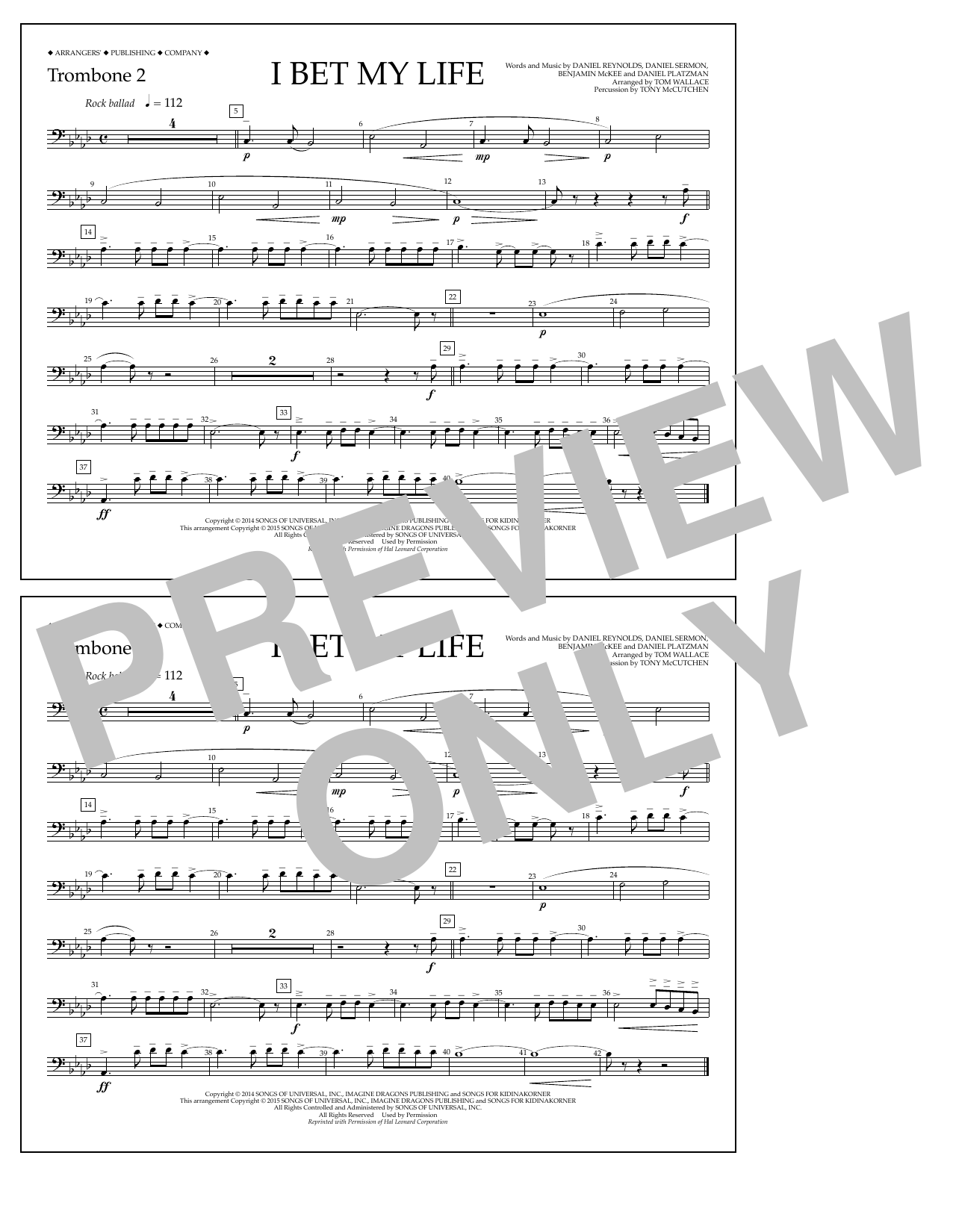Produktgalerie: Seite 1 von 1 I Bet My Life - Trombone 2, Tom Wallace, Ensemble