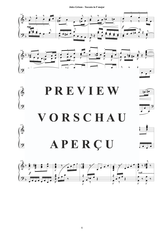 Produktgalerie: Seite 7 von 11 Toccata in F major, , Klavier