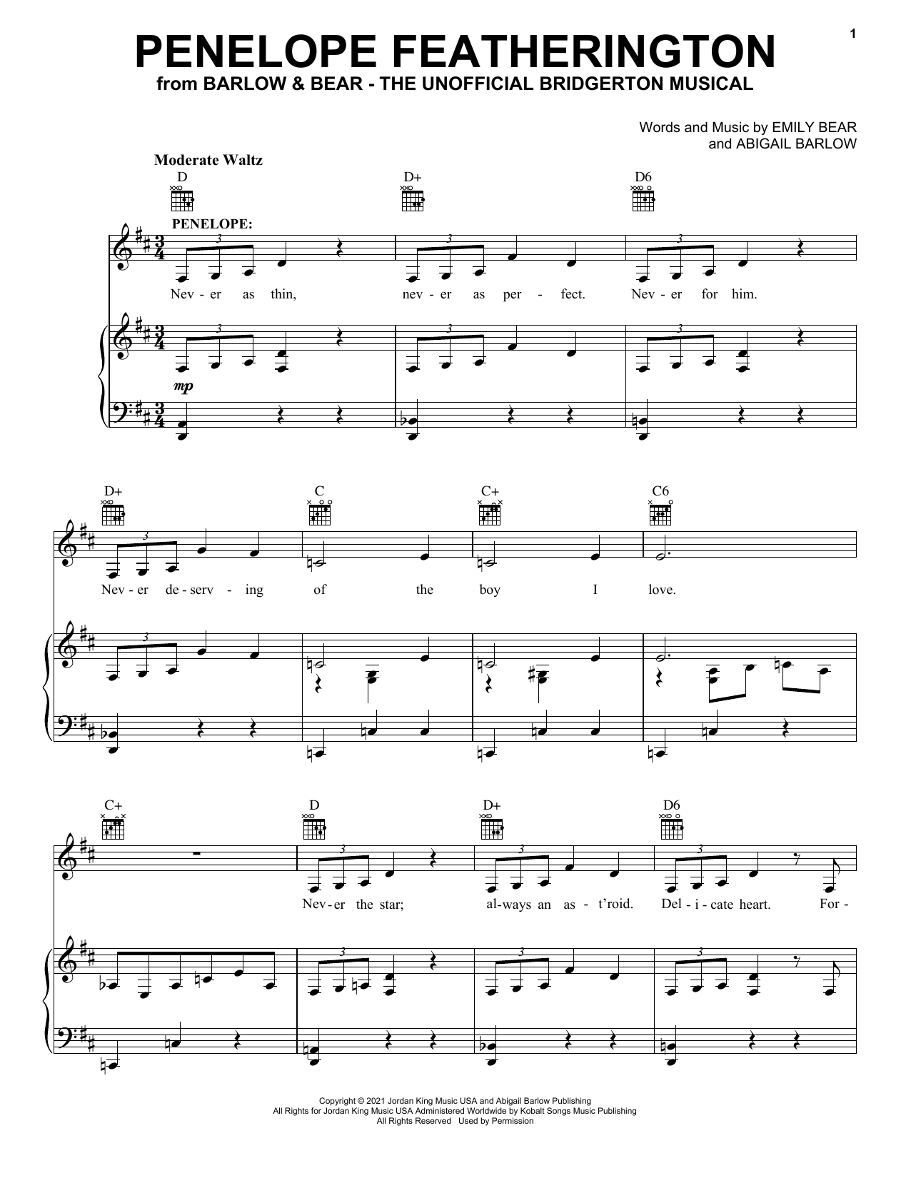 Produktbild zu: Penelope Featherington (from The Unofficial Bridgerton Musical)