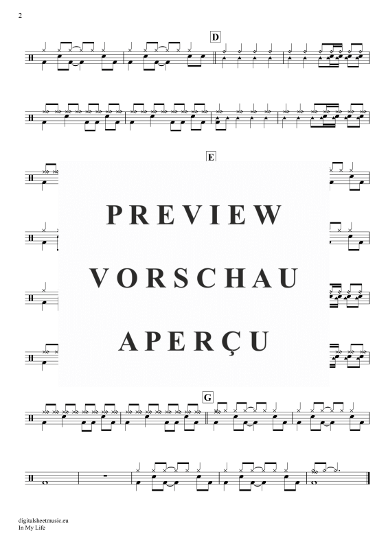 Product gallery: Page 3 of 3 In My Life, Beatles, The, (Drums)